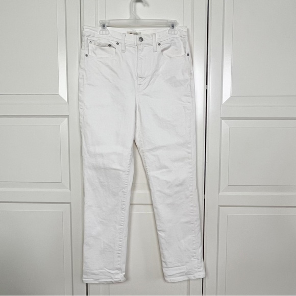 Madewell | The High-Rise Slim Boyjean in Tile White Size 28 - Picture 6 of 12